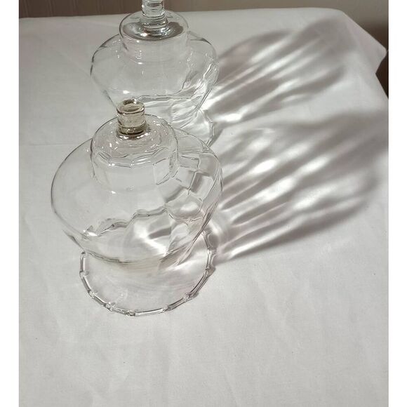 Set of two vintage tea light inserts, glass ruffled - Picture 4 of 7